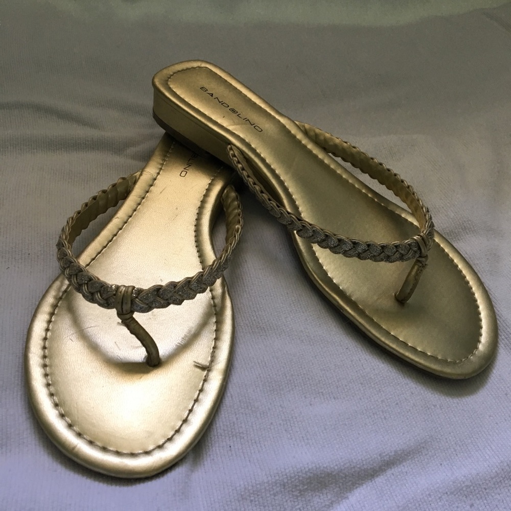Gold Bandolino sandals